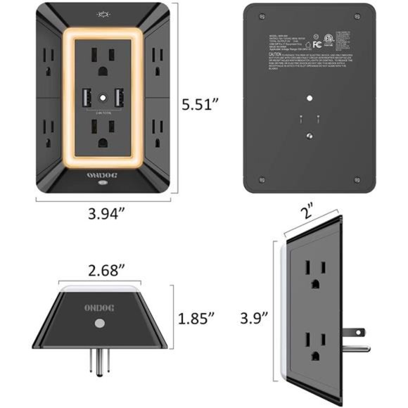 Multi Plug Outlet, Outlet Expanders, ONDOG Surge - Picture 3 of 7